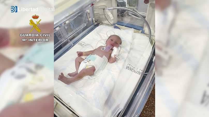 La Guardia Civil rescata en Alicante a un recién nacido abandonado por su madre después de dar a luz