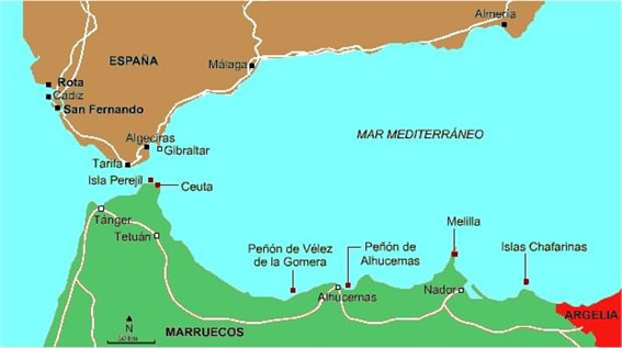 Islas y peñones españoles en el norte de África
