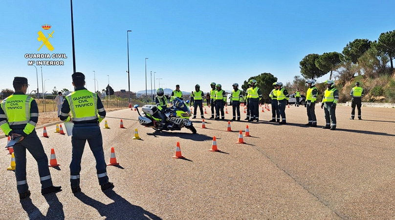 Comandancia de Badajoz. Pruebas de Selección en la Escuela de Tráfico de Mérida, para formar parte de la Unidad Móvil de Seguridad Vial de la Guardia Civil en la Vuelta a España 2023