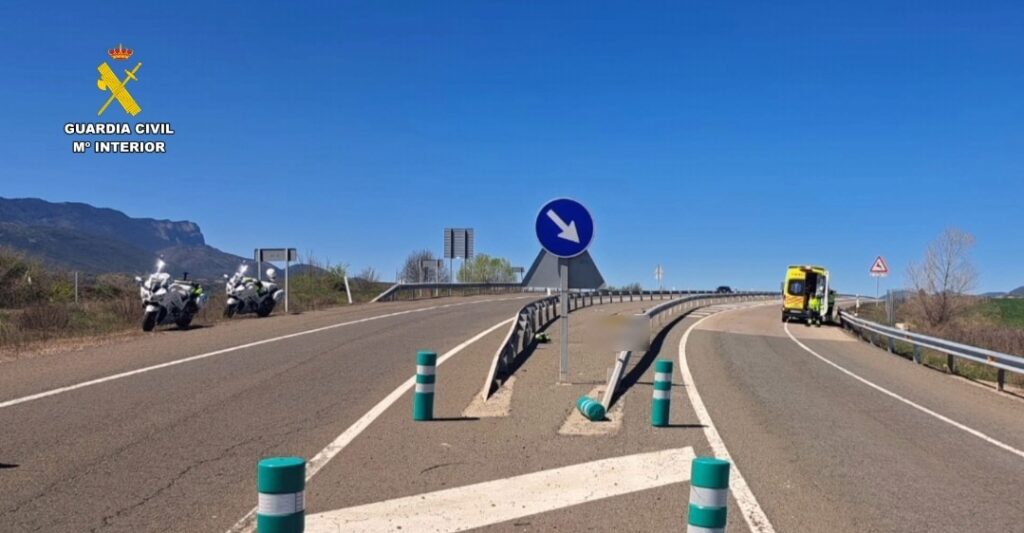 Fallecido en accidente de motocicleta en punto kilométrico 413,700 de la autovía A-23 (Sagunto – Francia)