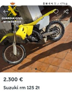 La Guardia Civil detiene a un individuo por el robo de una motocicleta en Sierra Nevada