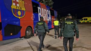 Sin incidencias en el dispositivo de Guardia Civil con motivo del partido de la Copa de S.M. El Rey de fútbol en Barbastro