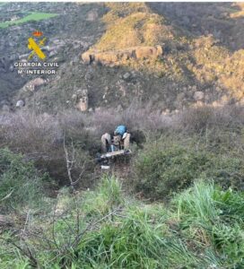 Accidente de tractor en Chibuco (Huesca)