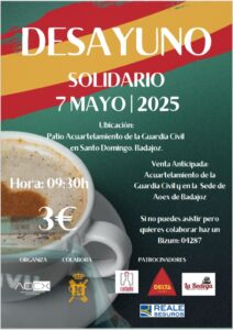 Desayuno solidario 2025 en Badajoz