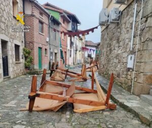 Investigados dos varones por un delito de daños al mobiliario municipal en Guijo de Santa Bárbara (Cáceres), tras las fiestas de Viriato