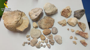 La Guardia Civil de Teruel interviene en un caso de expolio de patrimonio geológico en Villar del Cobo (Teruel)