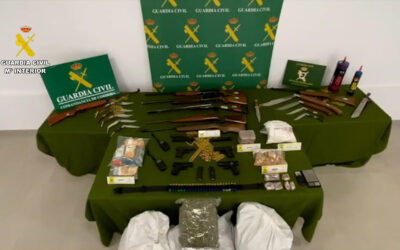 Desmantelada en Córdoba y Sevilla una  organización criminal dedicada al tráfico de  armas y al narcotráfico