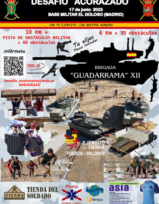 Ejército de Tierra. La Brigada ‘Guadarrama’ XII organiza la carrera de obstáculos ‘Desafío Acorazado 2023’