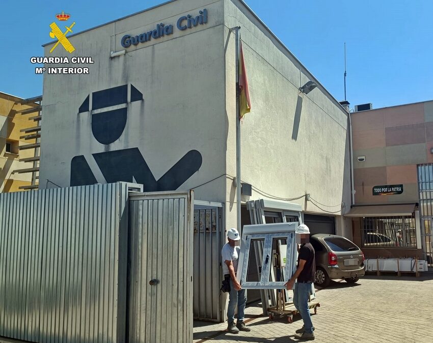 La Guardia Civil realiza en el acuartelamiento de Fuente del Maestre obras rehabilitación eficiente en el marco del Plan de Recuperación, Transformación y Resiliencia (PRTR)