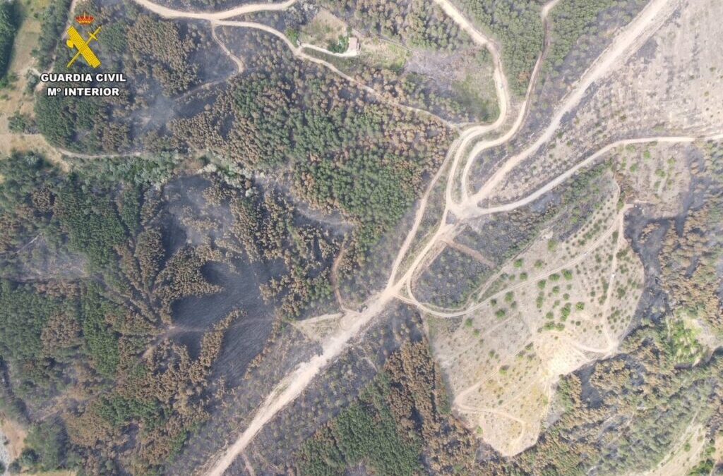 La Guardia Civil investiga a un hombre como supuesto autor del gran incendio forestal declarado en Pinofranqueado (Cáceres) en 2023