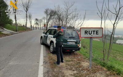La Guardia Civil de Córdoba en colaboración con la Policía Local detiene en Rute a una persona como supuesto autor de nueve robos perpetrados en viviendas y comercios