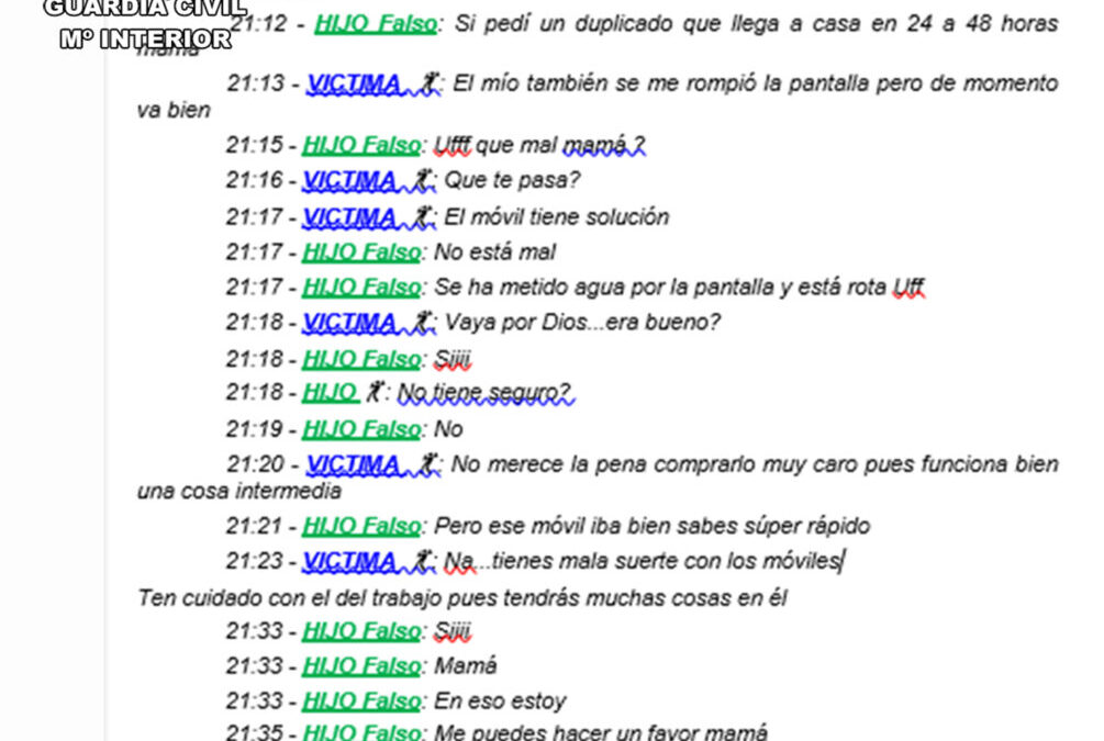 La Guardia Civil detiene a un grupo criminal dedicado a la estafa del “falso hijo en apuros”