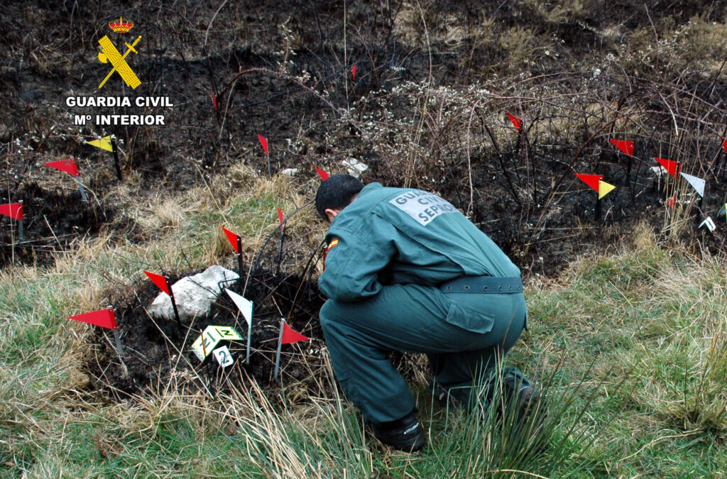 La Guardia Civil instruye diligencias a tres personas por incendios forestales en Valderredible y Molledo
