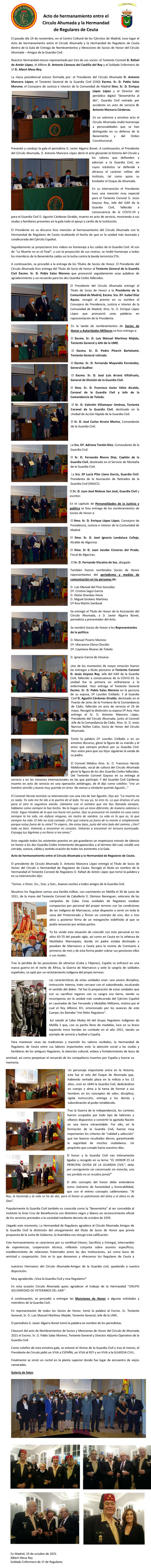 Gala de hermanamiento